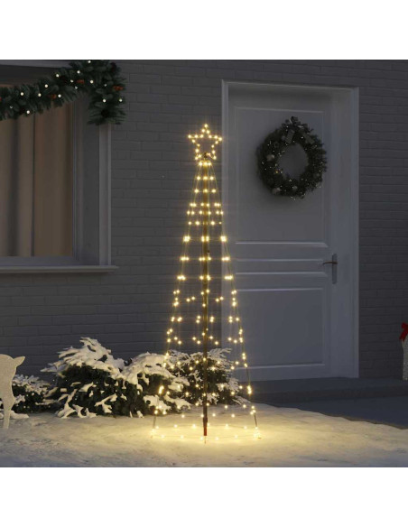 Albero di Natale LED con picchetti per il terreno Bianco caldo