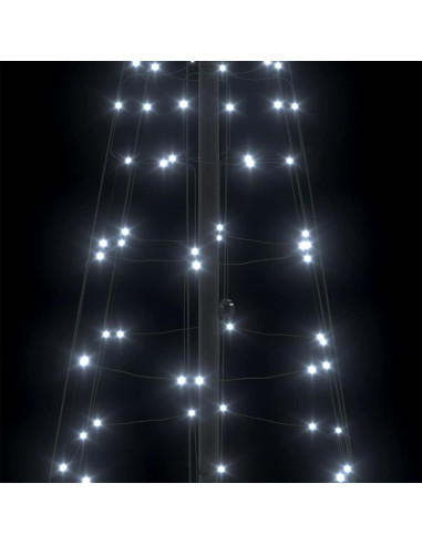 Albero di Natale LED con picchetti per il terreno 250 cm Ferro