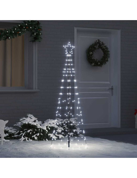 Albero di Natale LED con picchetti per il terreno 250 cm Ferro