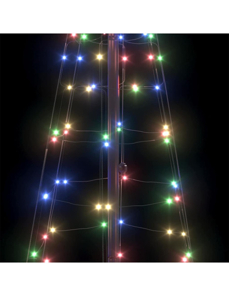 Albero di Natale LED con picchetti per il terreno 250 cm Ferro