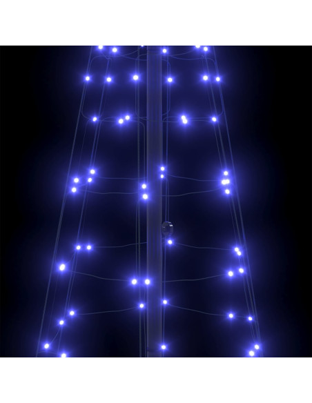 Albero di Natale LED con picchetti per il terreno Blu 250 cm