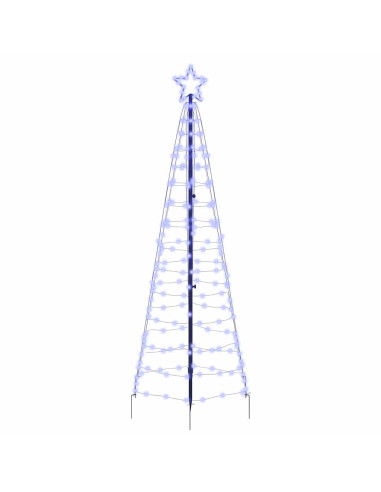 Albero di Natale LED con picchetti per il terreno Blu 250 cm