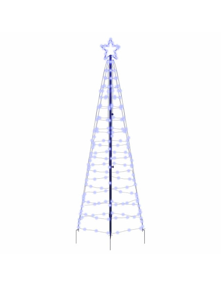 Albero di Natale LED con picchetti per il terreno Blu 250 cm