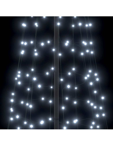 Albero di Natale LED con picchetti per il terreno 400 cm Ferro