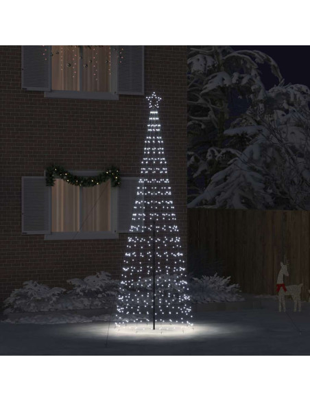 Albero di Natale LED con picchetti per il terreno 400 cm Ferro
