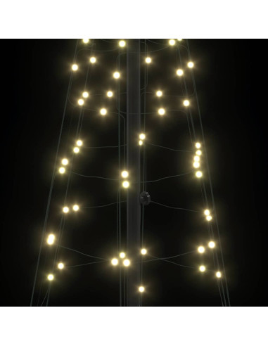 Albero di Natale LED con 390 LED Bianco caldo 250 cm Ferro