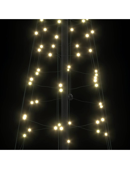 Albero di Natale LED con 390 LED Bianco caldo 250 cm Ferro