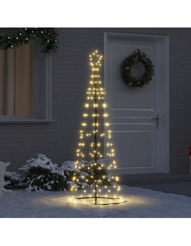 Albero di Natale LED con 390 LED Bianco caldo 250 cm Ferro