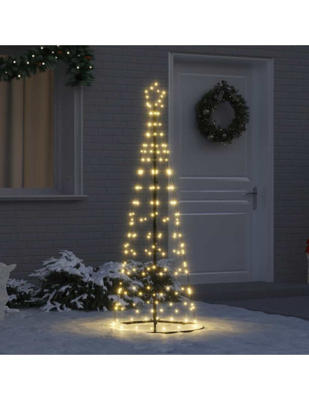 Albero di Natale LED con 390 LED Bianco caldo 250 cm Ferro
