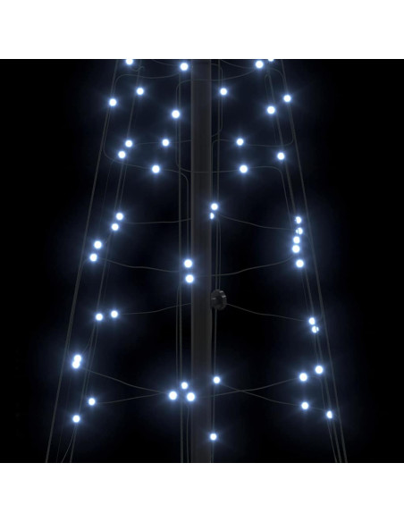 Albero di Natale LED con 390 LED Bianco freddo 250 cm Ferro