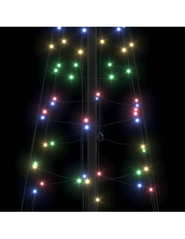 Albero di Natale LED con 390 LED Multicolore 250 cm Ferro