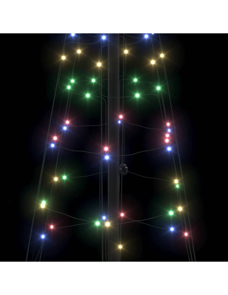Albero di Natale LED con 390 LED Multicolore 250 cm Ferro