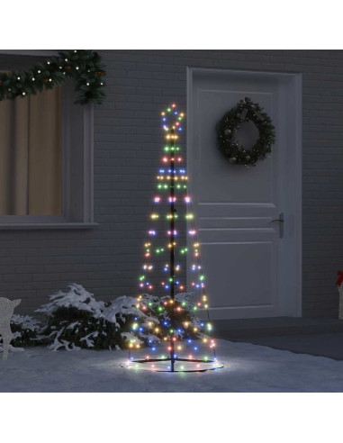 Albero di Natale LED con 390 LED Multicolore 250 cm Ferro