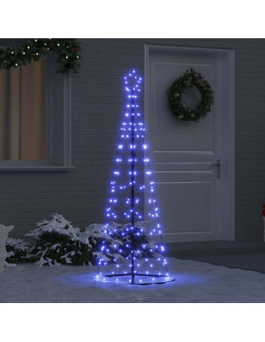 Albero di Natale LED con 390 LED con supporto Blu 250 cm Ferro