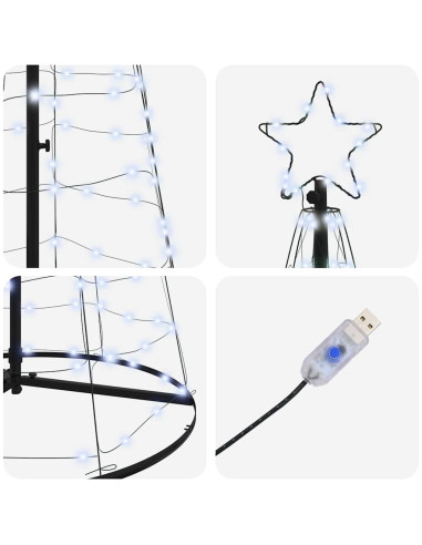 Albero di Natale LED con 800 LED Bianco freddo 400 cm Ferro