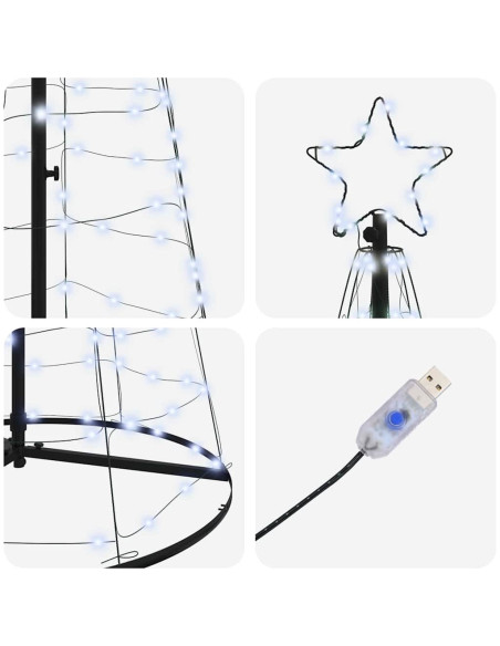 Albero di Natale LED con 800 LED Bianco freddo 400 cm Ferro