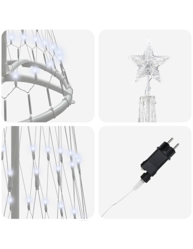 Albero di Natale LED Bianco freddo 138.5 x 138.5 x 399 cm