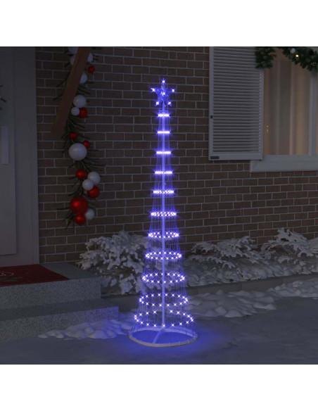 Albero di Natale LED Blu 138.5 x 138.5 x 399 cm Metallo