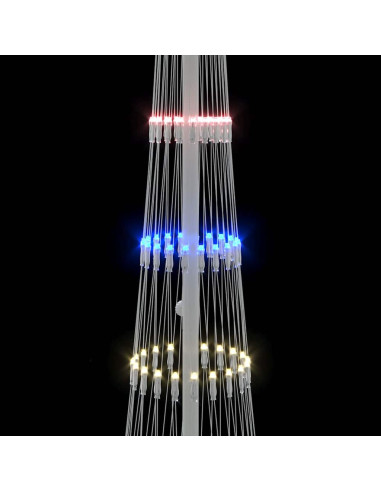 Albero di Natale LED Multicolore 138.5 x 138.5 x 399 cm Metallo