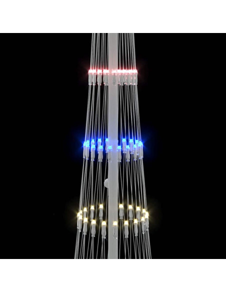 Albero di Natale LED Multicolore 138.5 x 138.5 x 399 cm Metallo