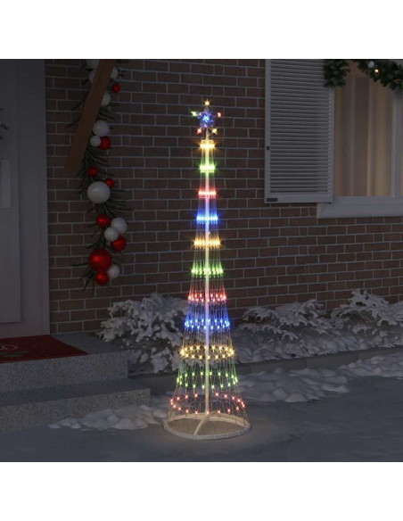 Albero di Natale LED Multicolore 138.5 x 138.5 x 399 cm Metallo