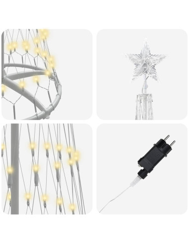 Albero di Natale LED Bianco caldo 138.5 x 138.5 x 399 cm