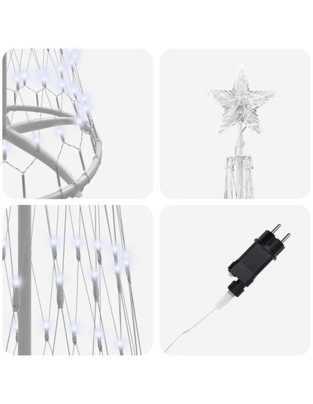 Albero di Natale LED Bianco freddo 138.5 x 138.5 x 399 cm