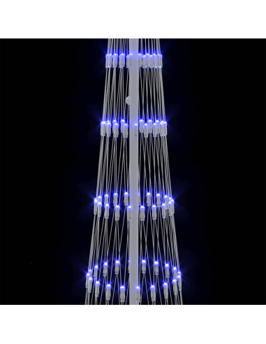 Albero di Natale LED Blu 138.5 x 138.5 x 399 cm Metallo