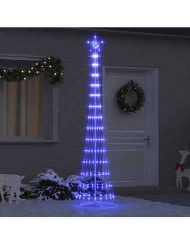 Albero di Natale LED Blu 138.5 x 138.5 x 399 cm Metallo