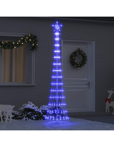 Albero di Natale LED Blu 138.5 x 138.5 x 399 cm Metallo