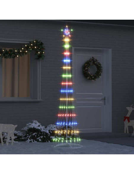 Albero di Natale LED Multicolore 138.5 x 138.5 x 399 cm Metallo