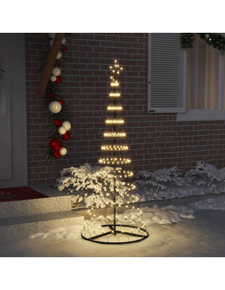 Albero di Natale LED Bianco caldo 184,5 cm Metallo