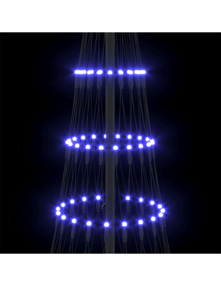Albero di Natale LED Blu 138.5 x 138.5 x 399 cm Metallo