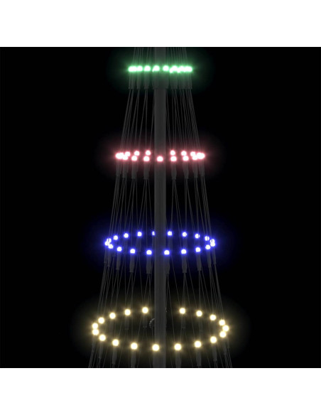 Albero di Natale LED Multicolore 138.5 x 138.5 x 399 cm Metallo
