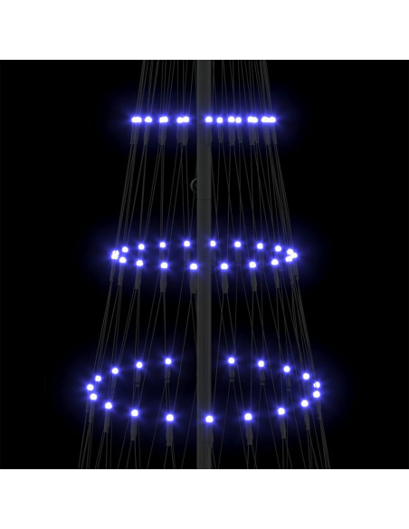 Albero di Natale LED Blu 138.5 x 138.5 x 399 cm Metallo