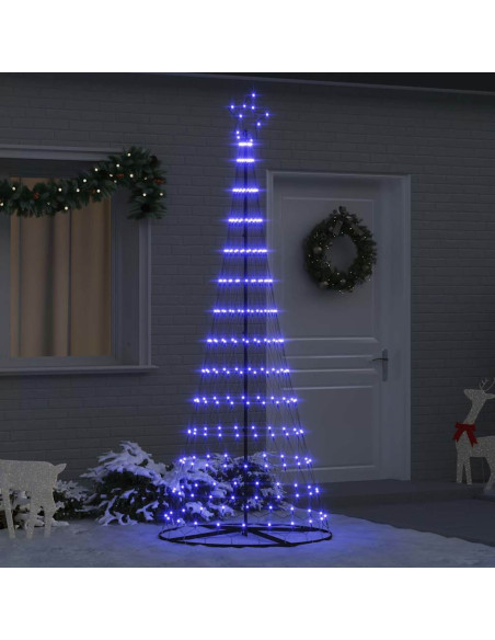 Albero di Natale LED Blu 138.5 x 138.5 x 399 cm Metallo
