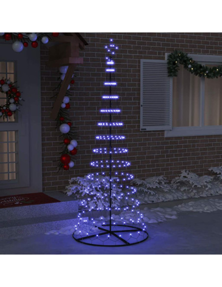 Albero di Natale LED Blu 138.5 x 138.5 x 399 cm Metallo