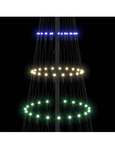 Albero di Natale LED Multicolore 138.5 x 138.5 x 399 cm Metallo