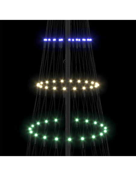 Albero di Natale LED Multicolore 138.5 x 138.5 x 399 cm Metallo
