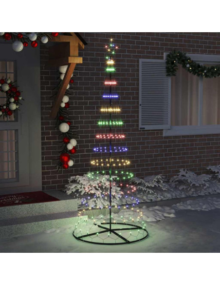 Albero di Natale LED Multicolore 138.5 x 138.5 x 399 cm Metallo