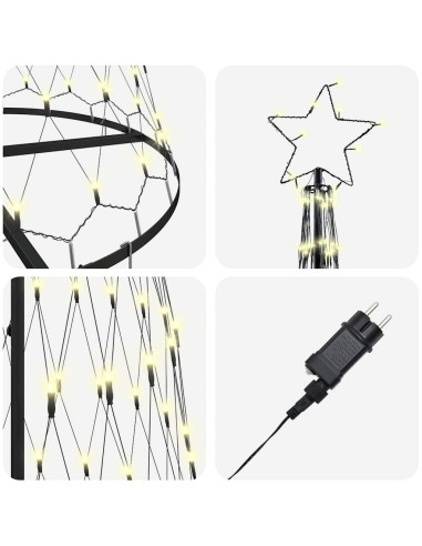 Albero di Natale LED Bianco caldo 138.5 x 138.5 x 399 cm