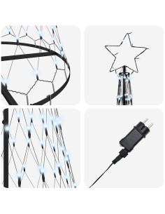 Albero di Natale LED Bianco freddo 138.5 x 138.5 x 399 cm 2