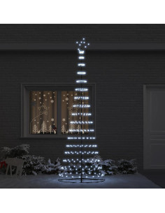 Albero di Natale LED Bianco Freddo 302,5 cm Metallo 2
