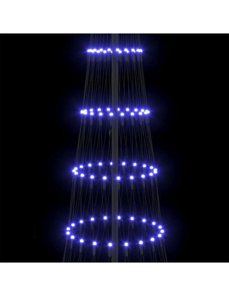 Albero di Natale LED Blu 138.5 x 138.5 x 399 cm Metallo