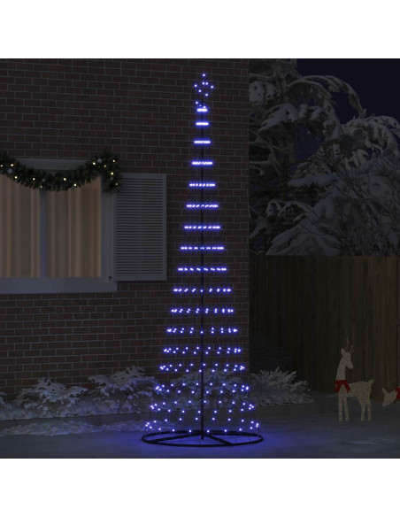 Albero di Natale LED Blu 138.5 x 138.5 x 399 cm Metallo