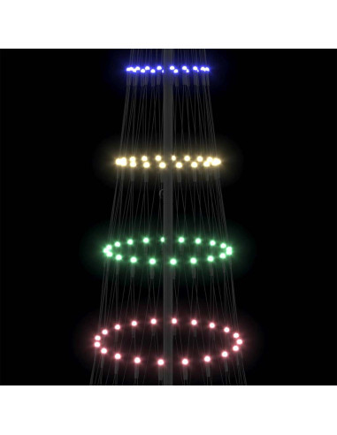 Albero di Natale LED Multicolore 138.5 x 138.5 x 399 cm Metallo