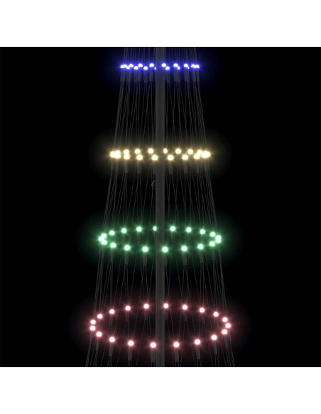 Albero di Natale LED Multicolore 138.5 x 138.5 x 399 cm Metallo