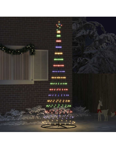 Albero di Natale LED Multicolore 138.5 x 138.5 x 399 cm Metallo