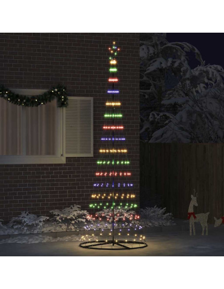 Albero di Natale LED Multicolore 138.5 x 138.5 x 399 cm Metallo