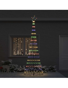 Albero di Natale LED con 355 LED Multicolore 302,5 cm Metallo 2